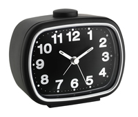 Image of TFA-Dostmann 60.1017.01 - Quartz alarm clock - Black - White -...