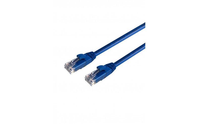Mercodan UltraFlex Patchkabel KAT6 UTP. 0.5m. Blå. LSZH Halogenfri. AW
