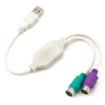 Gembird UAPS12 PS/2 cable 0.3 m 2x 6-p Mini-DIN USB A White