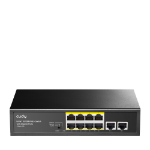 Cudy FS1010P network switch Fast Ethernet (10/100) Power over Ethernet (PoE) Black