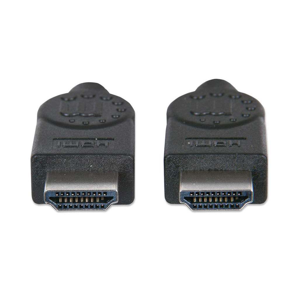 Manhattan HDMI Cable, 4K@30Hz (High Speed), 15m, Male to Male, Black, Equivalent to HDMM15M, Ultra HD 4k x 2k, Fully Shielded, Gold Plated Contacts, Lifetime Warranty, Polybag