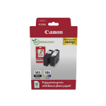 Canon 6205C004/PG-585/CL-586 Ink cartridge multi pack black + color + Photopaper GP-501, 2x180 pages ISO/IEC 19752 Pack=2 for Canon Pixma TS 7650