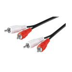 Microconnect AUDCC025 audio kabel 2,5 m 2 x RCA Zwart