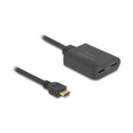 DeLOCK HDMI Splitter 1 x HDMI in to 2 x HDMI out 4K 60 Hz with downscaler