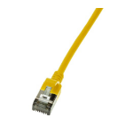 LogiLink Slim U/FTP networking cable Yellow 0.3 m Cat6a U/FTP (STP)