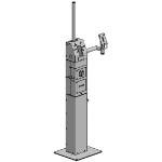 Ergonomic Solutions Kiosk with Top Pole, Magnet