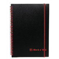 Black n' Red Wirebound Polypropylene Ruled Notebook 140 Pages A6 (Pack of 5) 100080476