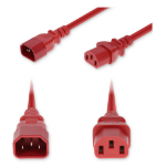 AddOn Networks ADD-C142C13C18G5FRD power cable Red 59.1" (1.5 m) IEC C14 IEC C13