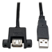 Tripp Lite U024-06N-PM USB cable 5.91" (0.15 m) USB 2.0 USB A Black
