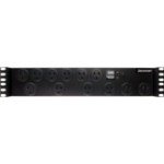 JACKSON 2RU 12 Way GPO Horizontal Recessed PDU Power Rail with IEC C14 Input