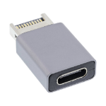 InLine USB 3.2 adapter, internal USB-E front panel male to USB-C female
