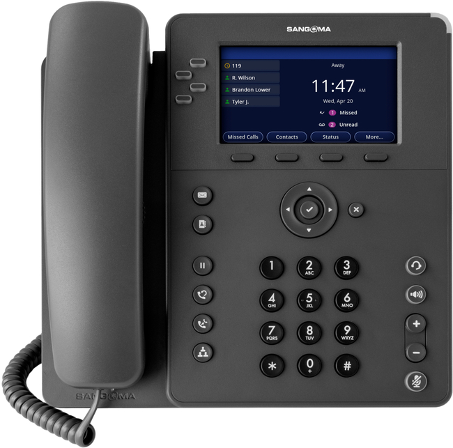 Image of SANGOMA P320, 4-Line, HD Voice, Gigabit Ethernet, 1 x USB, 4.3 IPS...