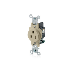 Leviton 5015-I socket-outlet NEMA 5-15R Ivory
