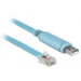 DeLOCK Adapter USB 2.0 Type-A male > 1 x Serial RS-232 RJ45 male 2.0 m blue
