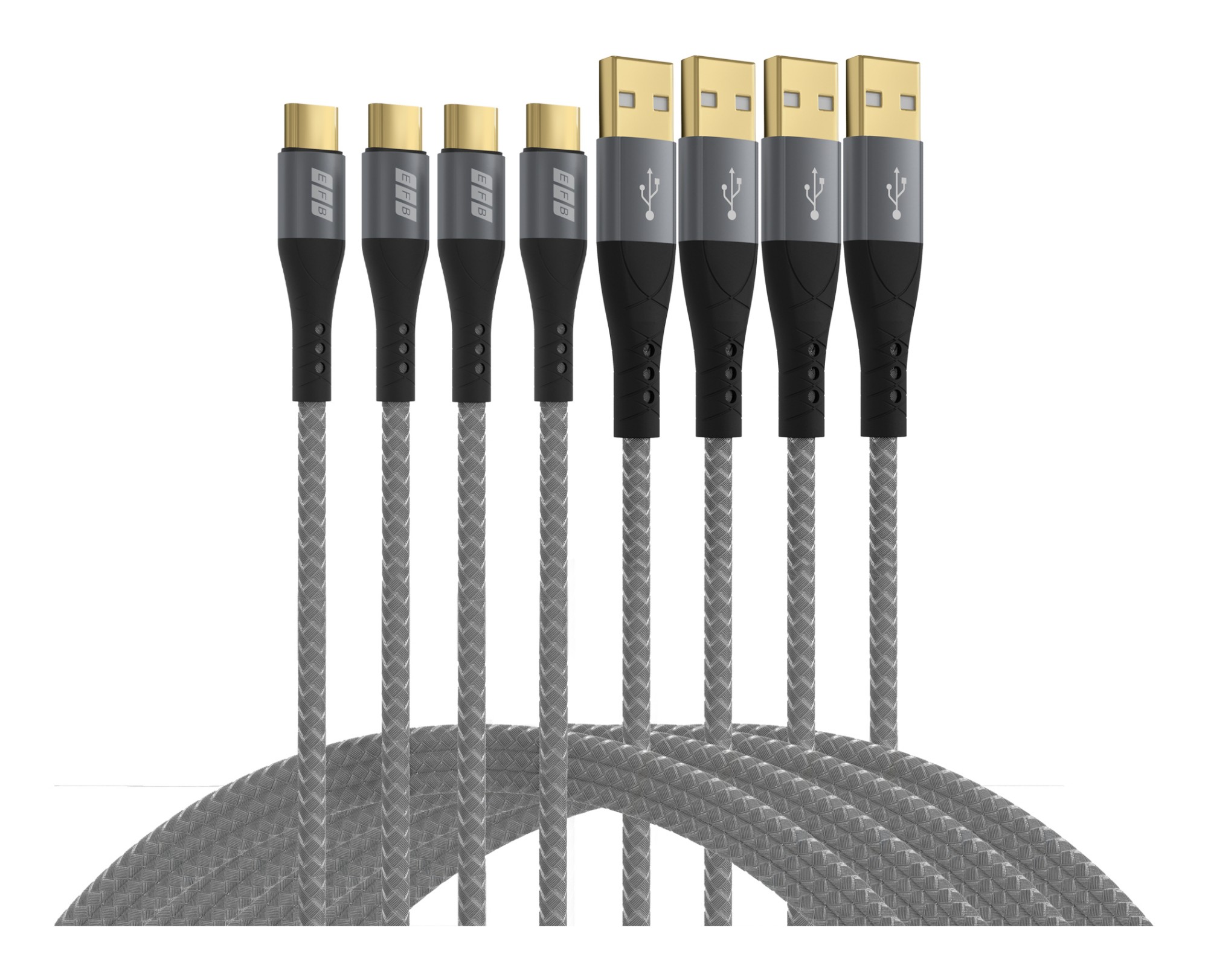 EFB Elektronik USB-AC-00005 USB cable USB 2.0 USB A USB C Black, Grey