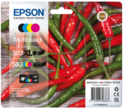 Image of Epson C13T09R94010/503XL/503 Ink cartridge multi pack Bk,C,M,Y...