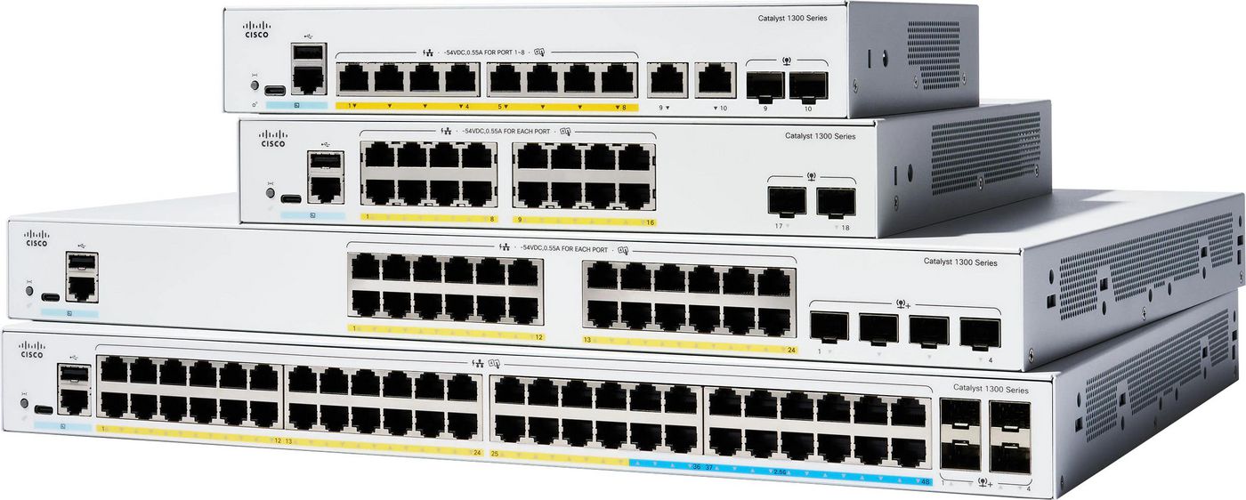 Image of Cisco Catalyst 1300 Managed L2 Gigabit Ethernet (10/100/1000)...