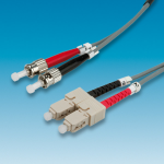 ROLINE Fibre Optic Jumper Cable 50/125µm ST/SC, grey 3 m