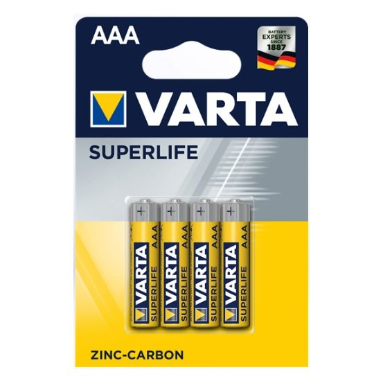 02003 101 414 VARTA Superlife - Batterie 4 x AAA - Kohlenstoff
