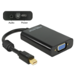 DeLOCK 65598 video cable adapter 0.08 m Mini DisplayPort VGA (D-Sub) + 3.5mm Black