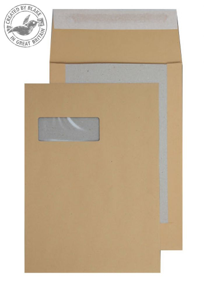 Blake Board Back Pocket Peel and Seal Window Manilla C4 120gsm (Pk125)