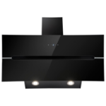 electriQ 90cm Angled Cooker Hood - Black