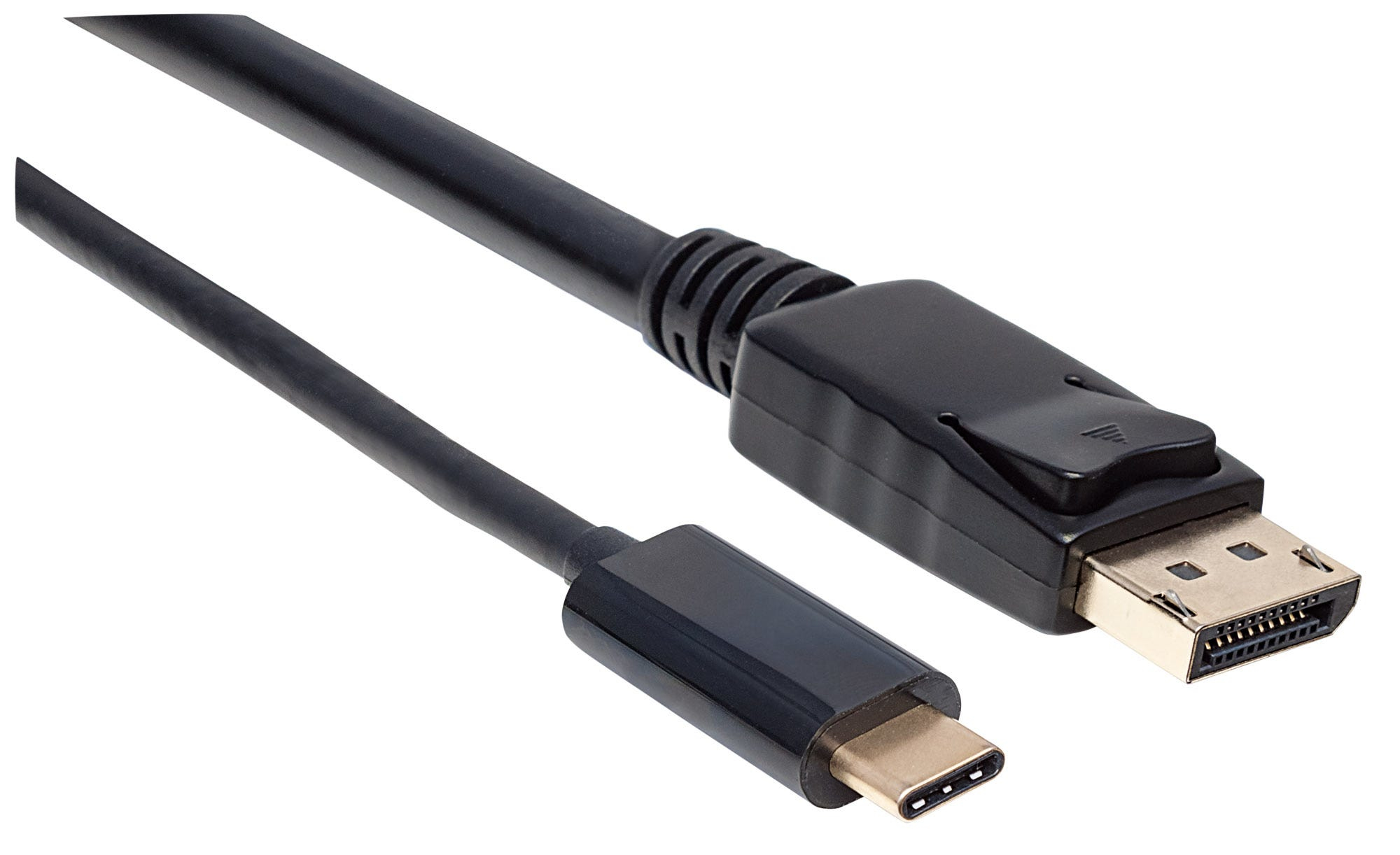 Manhattan USB-C to DisplayPort Cable, 4K, 2m, Male to Male, 3840x2160@60Hz; 4K Ultra HD Video Aspect Ratio 21:9, Black, Polybag