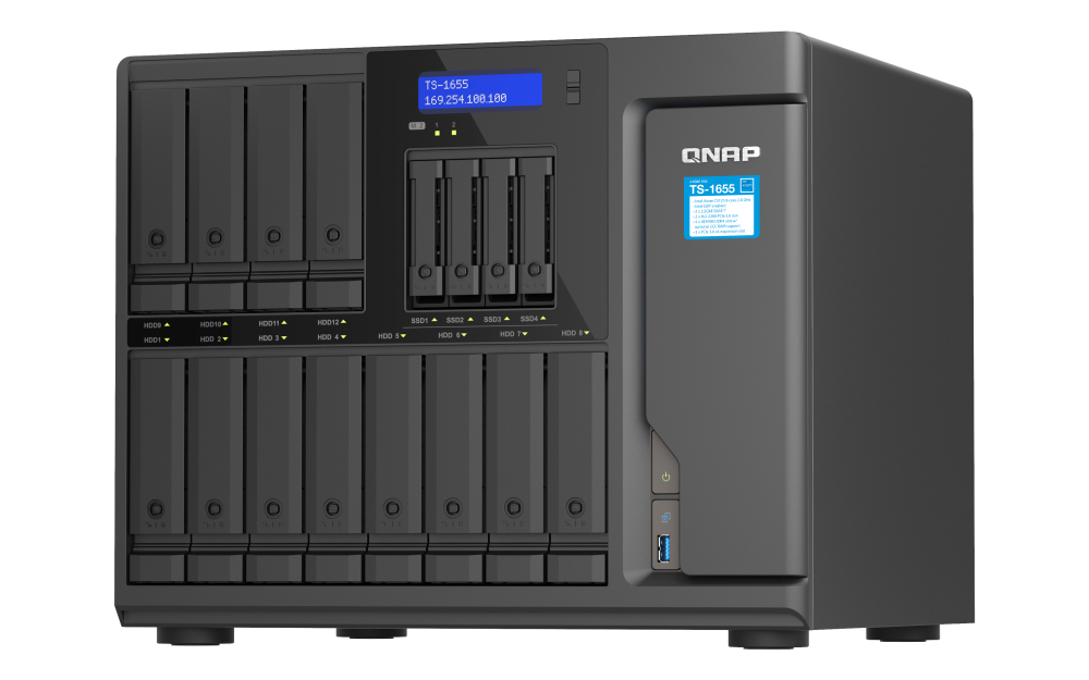 Image of QNAP TS-1655 NAS Tower Ethernet LAN Black C5125