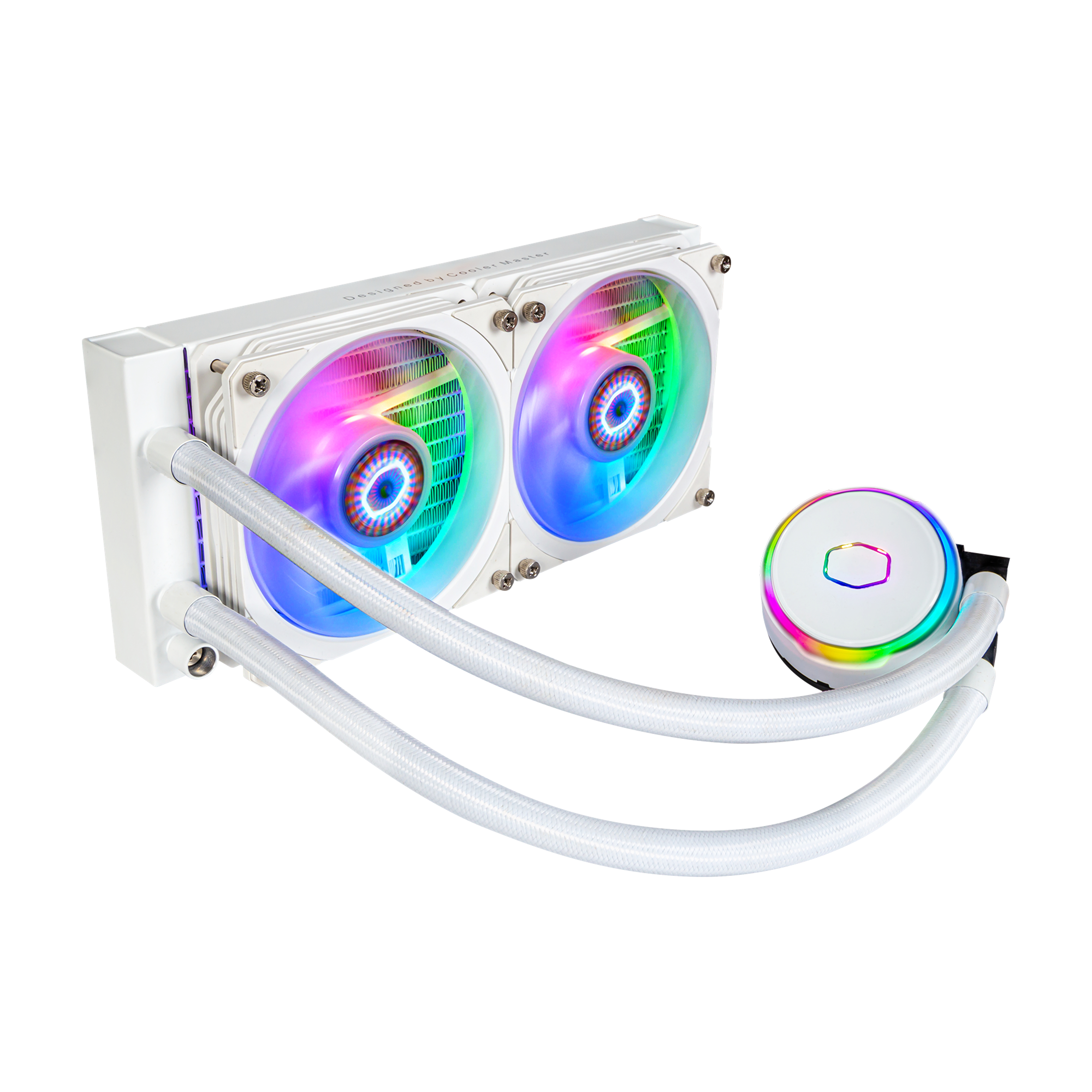 Image of Cooler Master MasterLiquid PL240 Flux White Edition Computer case...