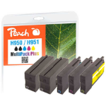 Peach PI300-702 inktcartridge 5 stuk(s) Compatibel Normaal rendement Zwart, Cyaan, Magenta, Geel