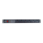 Penn Elcom 6-Way UK Plug Horizontal Rack Mount PDU