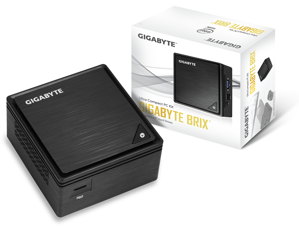 GIGABYTE GB-BPCE-3455 PC/workstation barebone 0.69L sized PC Black J34