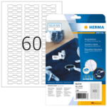 HERMA Jewellery labels A4 49x10 mm white paper matt opaque 1500 pcs.