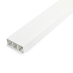 StarTech.com Stevige Zelfklevende Kabelgoot met Deksel, 50 mm B x 20 mm H - 2m L, 3-kanaals PVC Draadgoot / Muurlijst voor Netwerk- en Voedingskabels, UL Listed