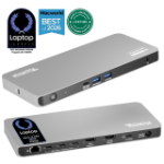 Plugable Technologies UD-7400PD laptop dock/port replicator Wired USB 3.2 Gen 2 (3.1 Gen 2) Type-C Aluminum