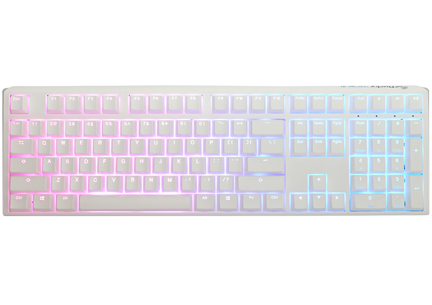 Ducky One3 Pure White Full keyboard USB UK English