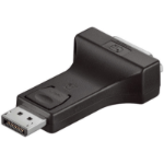 Alcasa DVI-DP tussenstuk voor kabels DisplayPort DVI-I Zwart