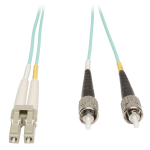 Tripp Lite N818-05M 10Gb Duplex Multimode 50/125 OM3 LSZH Fiber Patch Cable (LC/ST) - Aqua, 5M (16 ft.)
