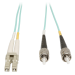 Tripp Lite N818-02M 10Gb Duplex Multimode 50/125 OM3 LSZH Fiber Patch Cable (LC/ST) - Aqua, 2M (6 ft.)