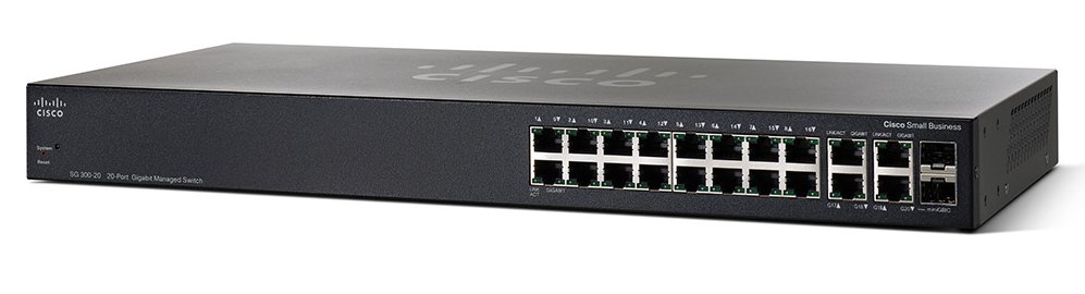 Cisco Small Business SG350-20 Managed L2/L3 Gigabit Ethernet (10/100/1000) 1U Black