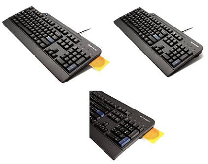 Image of Lenovo USB Smartcard keyboard Dutch Black