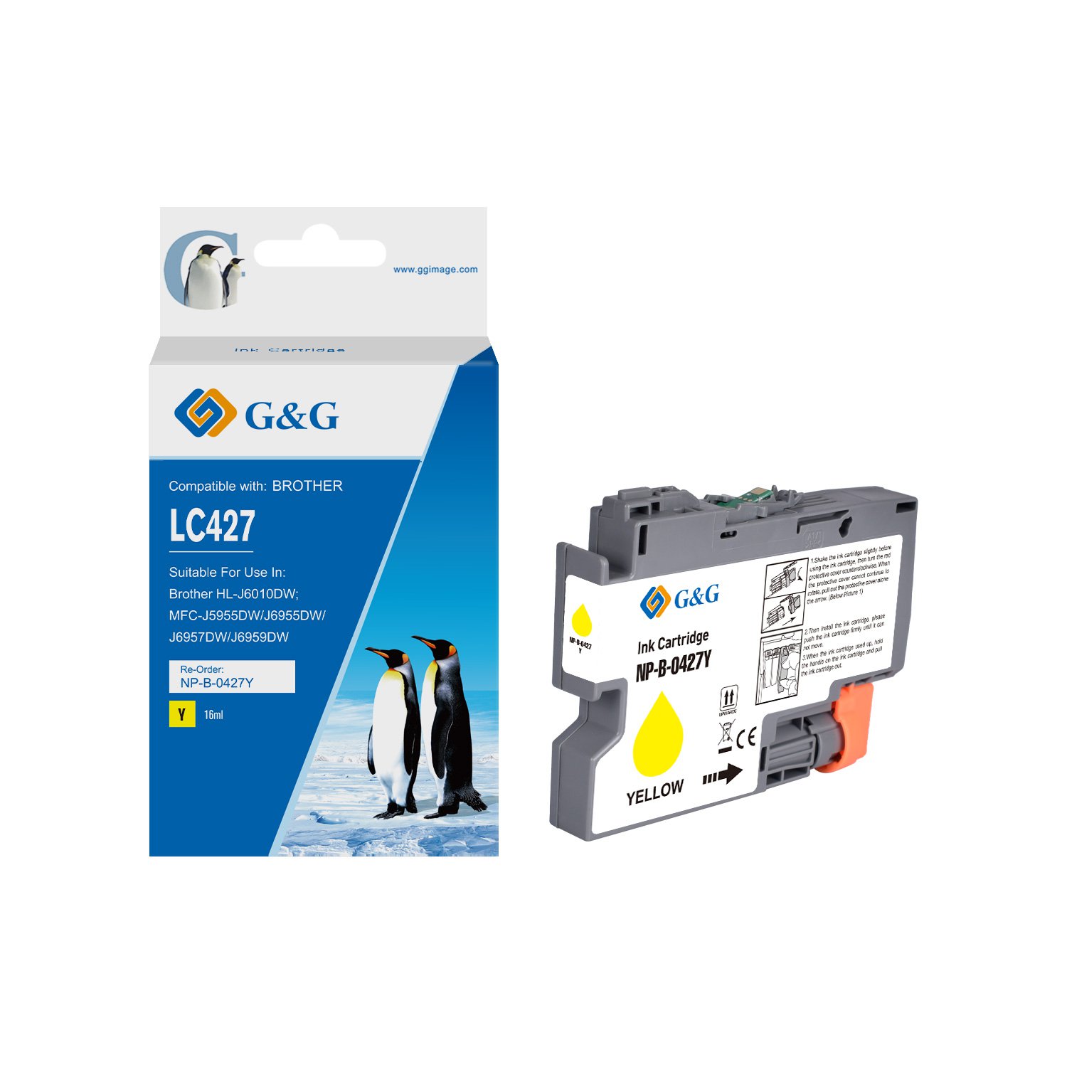 Image of CTS Wholesale Compatible Brother LC427Y Yellow Ink Cartridge 16ml