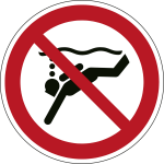 Brady ISO Safety Sign - No sub-aqua diving