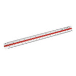 Wedo 52 55001 ruler 300 mm Plastic Red, White 1 pc(s)