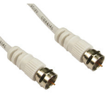 Cables Direct 2FW-01 coaxial cable 1 m F-type White