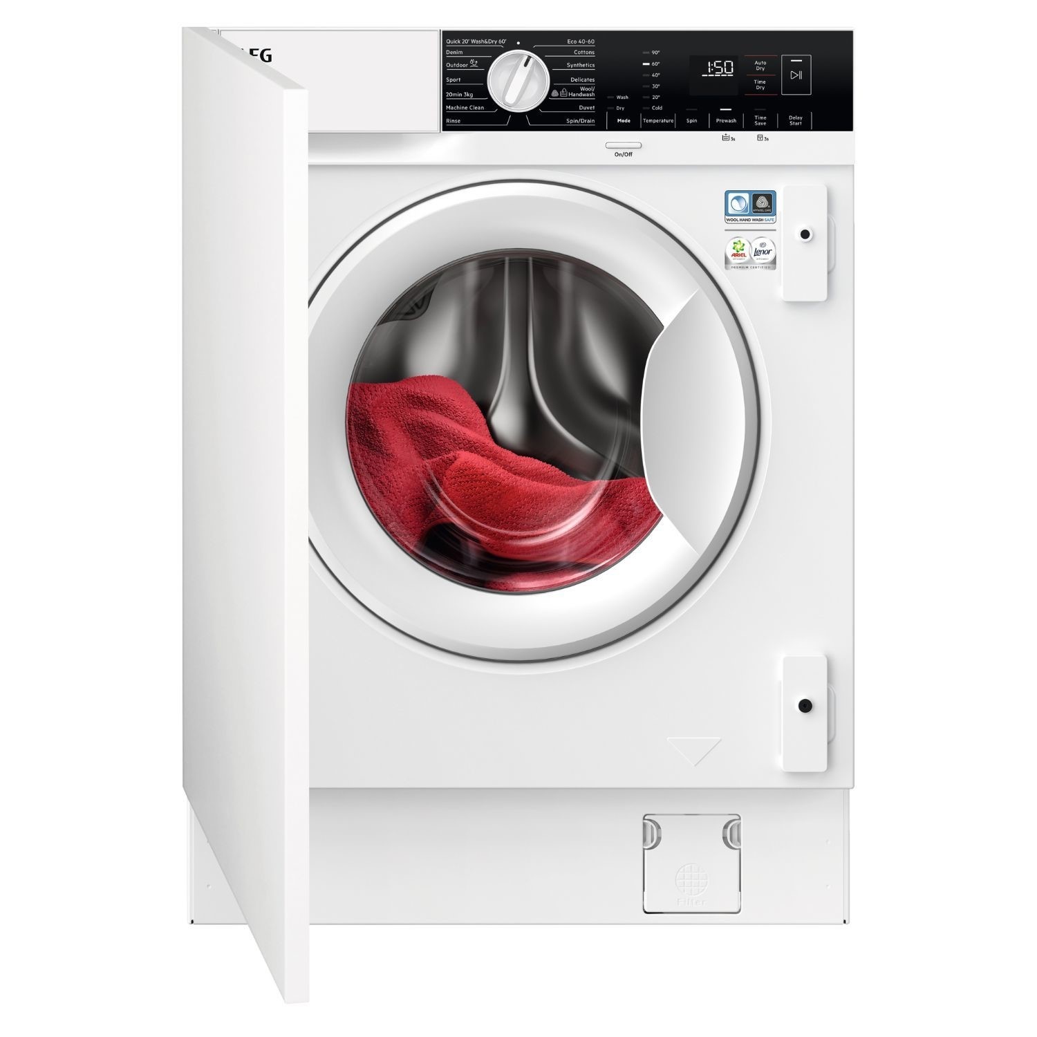 AEG 6000 Series AutoSense  7kg Wash 4kg Dry 1600rpm Integrated Washer