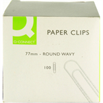 Q-CONNECT Q-CONNECT 77MM WAVY PAPERCLIP PK100