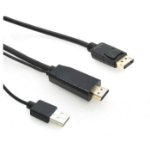 Microconnect HDMI-DP-CON1 video cable adapter 1 m HDMI Type A (Standard) DisplayPort Black  Chert Nigeria