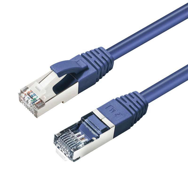 Photos - Cable (video, audio, USB) Microconnect SSTP603B networking cable Blue 3 m Cat6 S/FTP  (S-STP)