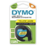 Dymo 91202/S0721620 DirectLabel-etikettes Polyester yellow 12mm x 4m for Dymo LetraTag